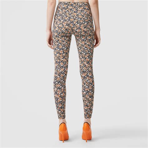 burberry monogram print stretch nylon leggings|burberry check leggings.